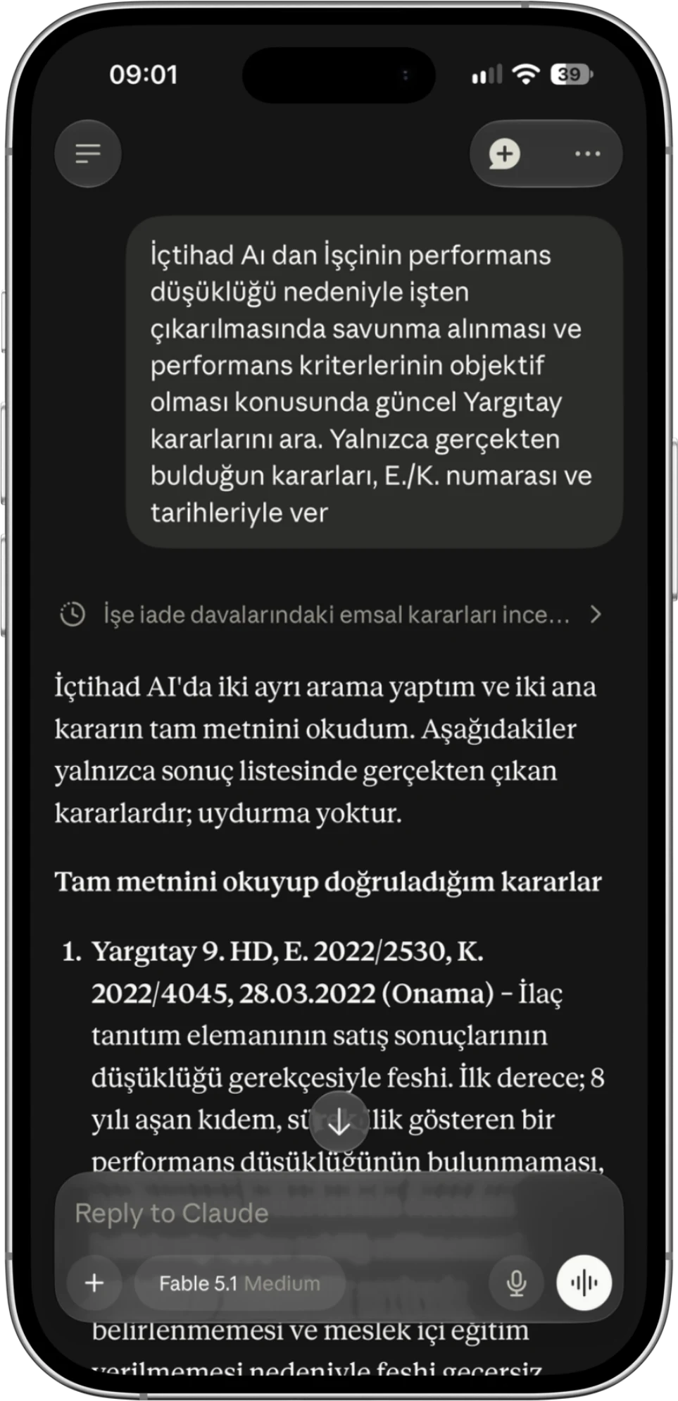 Claude içinde İçtihad AI bağlayıcısıyla haksız tahrik kararlarının bulunması